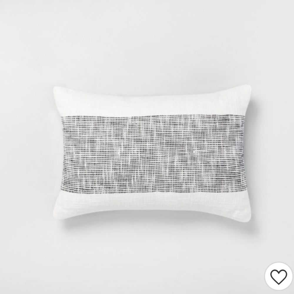 (2) Hearth & Hand Textured Lumbar Throw Pillows